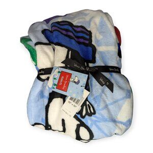Vera Bradley New Peanuts Ski Slope Snoopy 80" x 50" Soft Fleece Throw